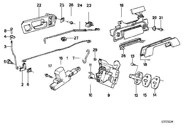 1991 BMW 735i Torx-Countersunk Screw Diagram for 51211928850