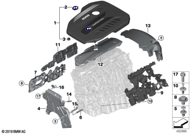 ENGINE COVER Diagram for 11148571320