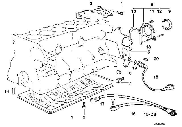 1999 BMW Z3 M Engine Block & Mounting Parts Diagram 2