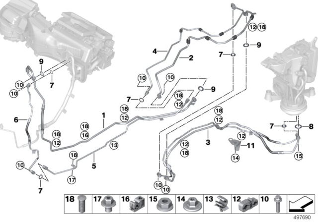 2020 BMW X7 DUAL CLIP Diagram for 64126996057