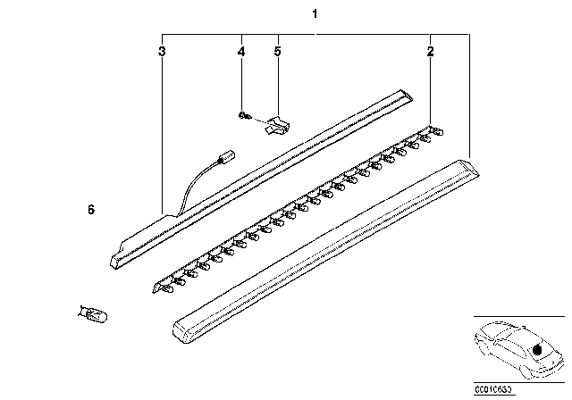 1999 BMW Z3 Clip Diagram for 63258407161