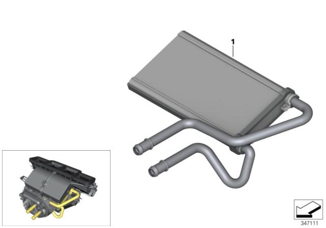 2015 BMW i8 Heater Radiator Diagram