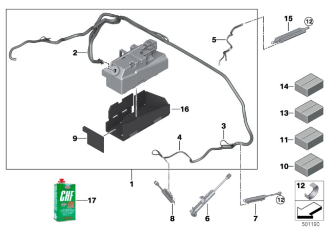 2020 BMW M8 SET HYDR.CYLINDERS CONV.TOP Diagram for 54349448967