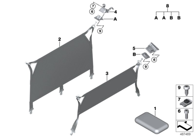 2020 BMW X2 HOLDER, LUGGAGE PARTITION NE Diagram for 51477429530