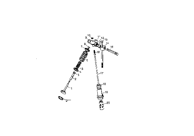 1958 BMW Isetta Valve Adjusting Screw Diagram for 11330034126