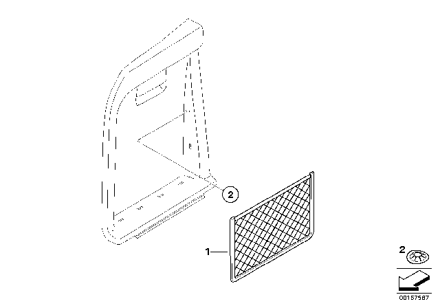 2011 BMW X5 M Retrofit: Luggage Compartment Net Diagram