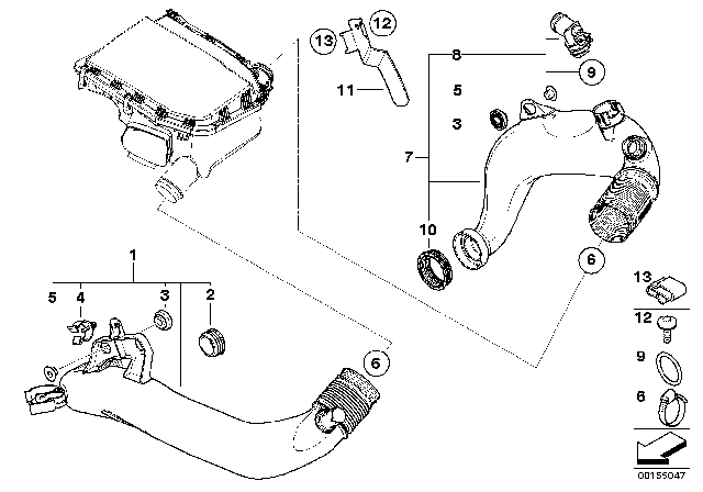 2008 BMW 335xi Air Ducts Diagram