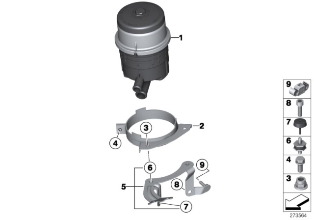 2013 BMW M6 Oil Carrier / Single Parts Diagram