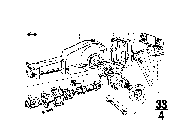 1968 BMW 2002 Differential - Housing / Housing Cover Diagram 1