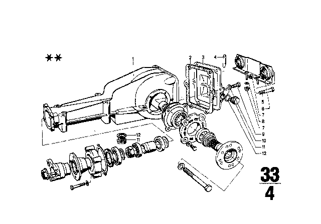 1967 BMW 1602 Differential - Housing / Housing Cover Diagram 1