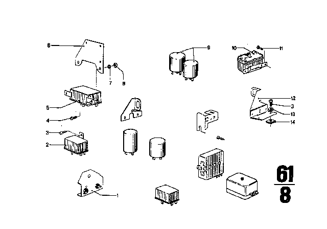 1971 BMW 2800CS Relay Diagram 1