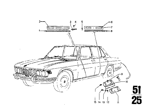 1972 BMW Bavaria Cover, Entrance Diagram
