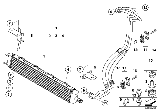 2008 BMW Z4 M Engine Oil Cooler Diagram for 17227839368