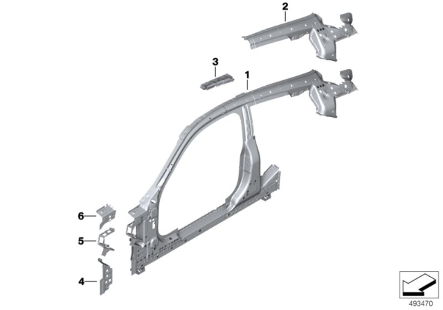 2020 BMW M8 Side Frame Diagram 2