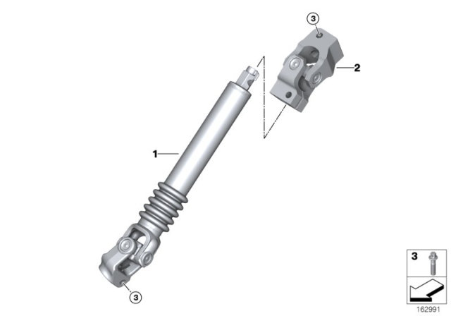 2011 BMW M3 Steering Shaft Diagram for 32302283430