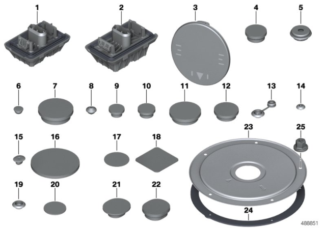 2020 BMW X7 Sealing Cap/Plug Diagram