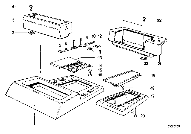 1985 BMW 635CSi Gear Lever Cover Diagram