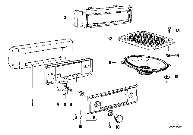 1978 BMW 530i Holder Diagram for 65111363707