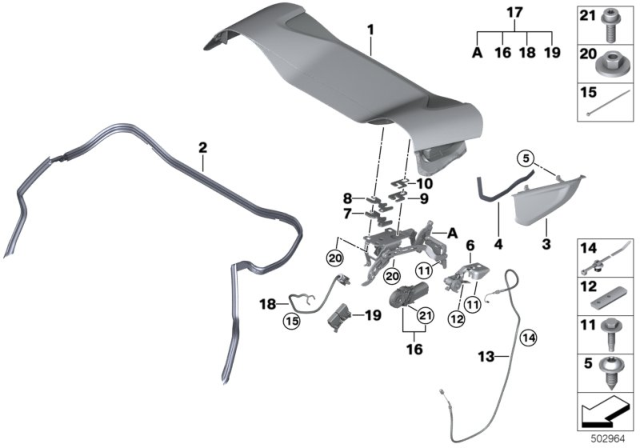 2019 BMW i8 Hinge Right Diagram for 51257367676