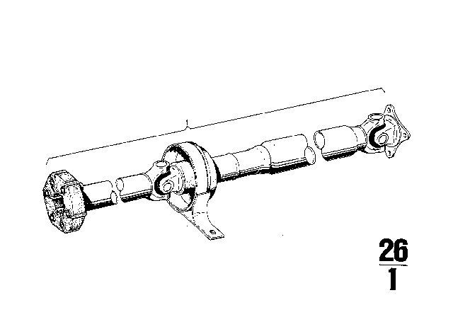 1976 BMW 3.0Si Drive Shaft Diagram for 26111205031