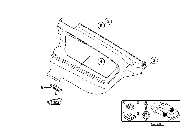 2002 BMW M3 Lateral Trim Panel Diagram 2