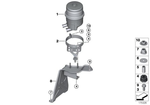 2007 BMW 335i Oil Reservoir / Components / Active Steering Diagram