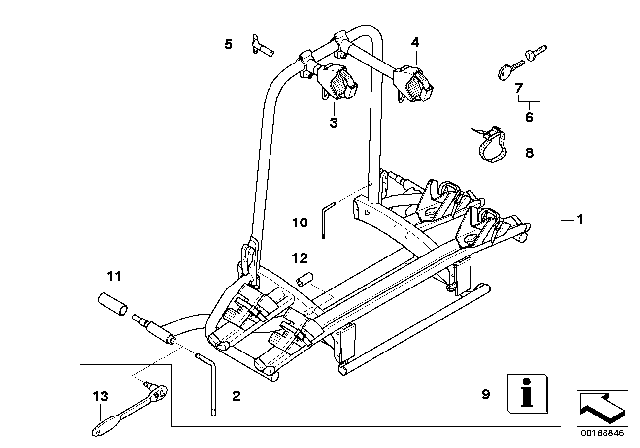 2009 BMW X6 Roof Rack Diagram