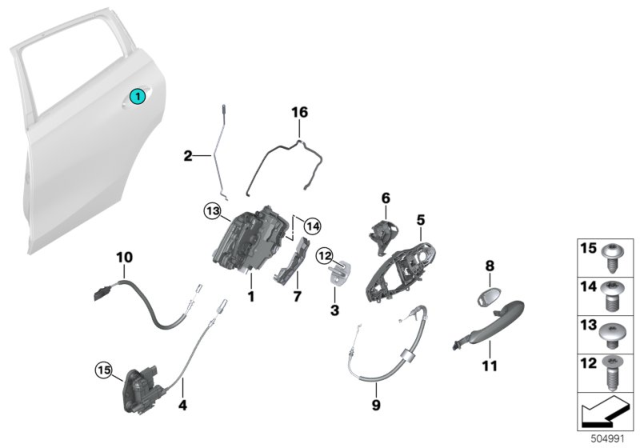 2020 BMW X6 Locking System, Door Diagram 2