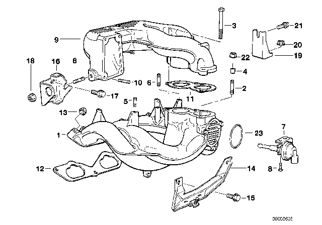 1995 BMW 318i Intake Manifold System Diagram 1