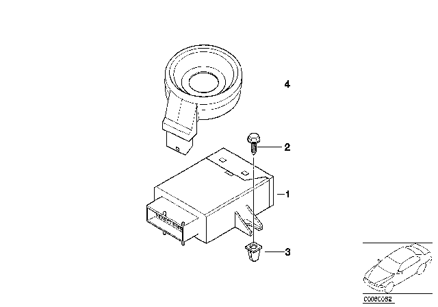 2004 BMW X5 4.4i(E53) EWS Control Unit / tr Module / Support Diagram