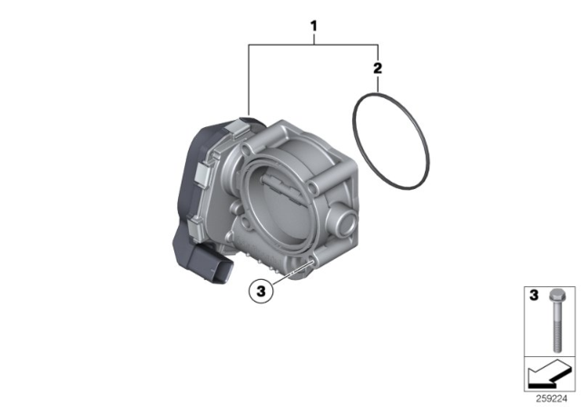 2014 BMW X5 Throttle Housing Assy Diagram