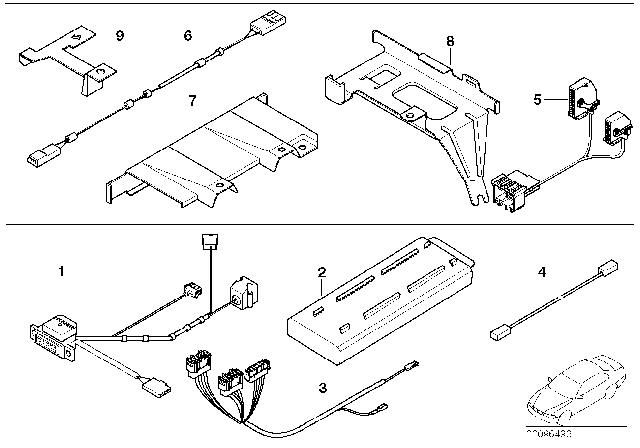 2003 BMW 530i Single Parts For Siemens S10 Luggage Compartment Diagram