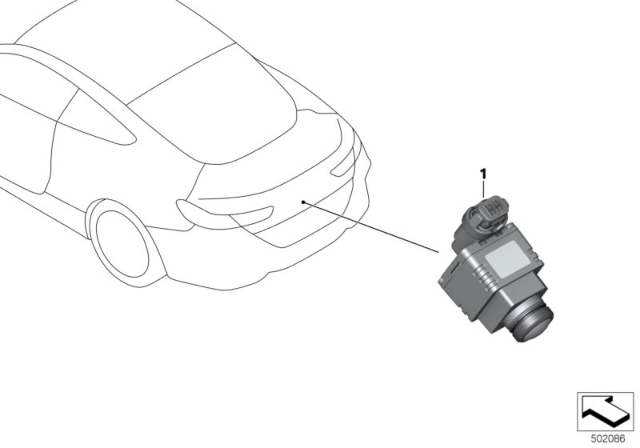 2020 BMW 840i xDrive Gran Coupe Reversing Camera Diagram