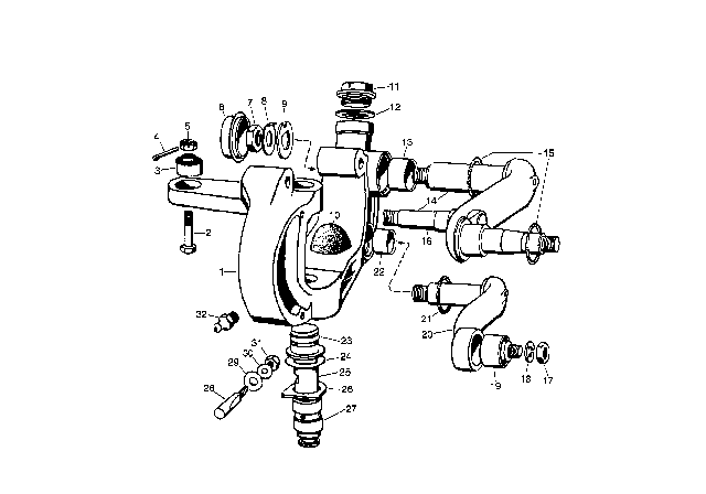 1957 BMW Isetta Securing Plate Diagram for 31212026528