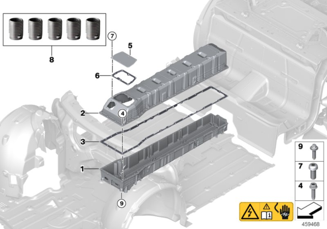 2020 BMW i8 Housing, High-Voltage Accumulator Diagram