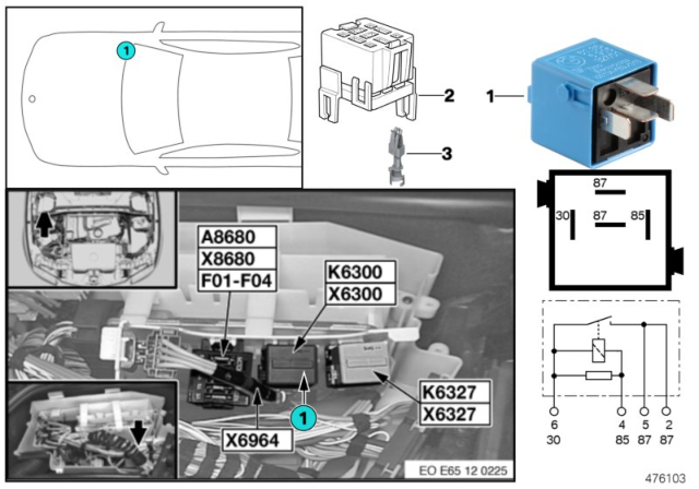 2003 BMW 745i Relay DME Diagram