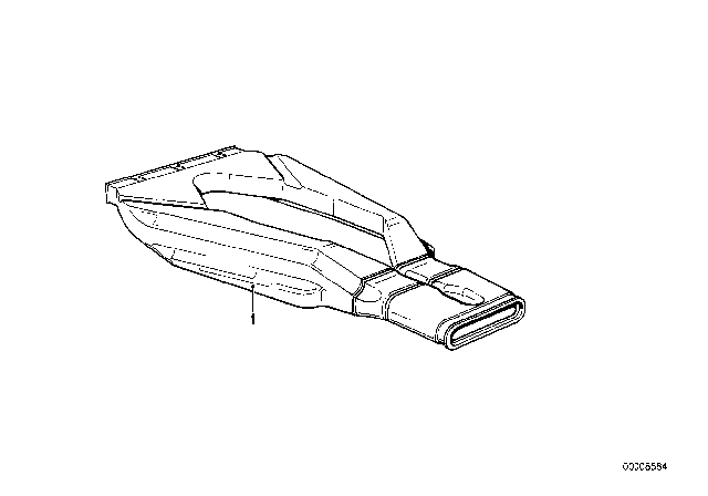 1984 BMW 733i Rear Heater Duct Diagram 2