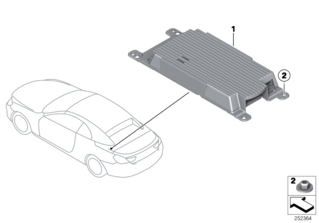 2013 BMW 650i xDrive Combox Telematics GPS Diagram