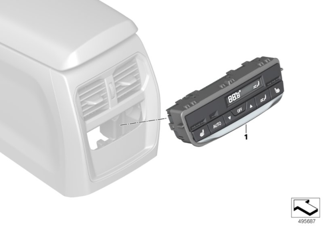 2019 BMW 330i Heating / Air Conditioner Actuation Rear Diagram