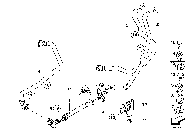 2014 BMW X6 Water Valve Diagram for 64116928495