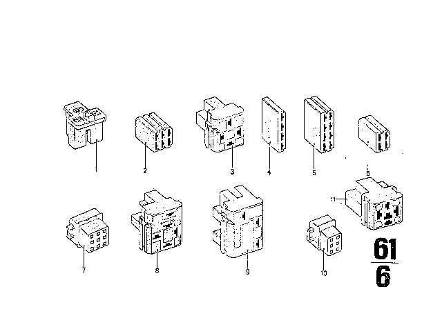 1973 BMW 3.0S Cable Connection Diagram 1