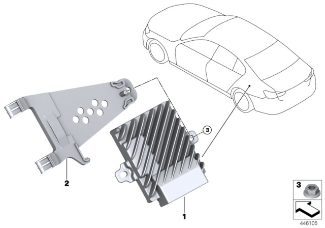 2019 BMW M760i xDrive Active Sound Design Control Unit Diagram for 65129390394