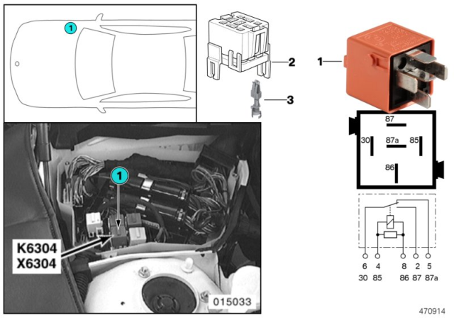 1999 BMW 528i Relay, Secondary Air Pump Diagram 2