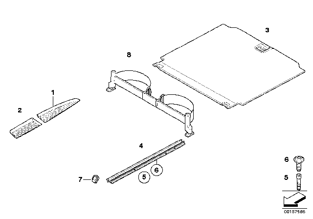 2007 BMW X5 Retrofit Lashing Rail System Diagram 2