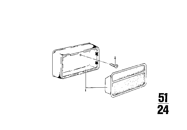 1971 BMW 3.0CS Ashtray Diagram 1