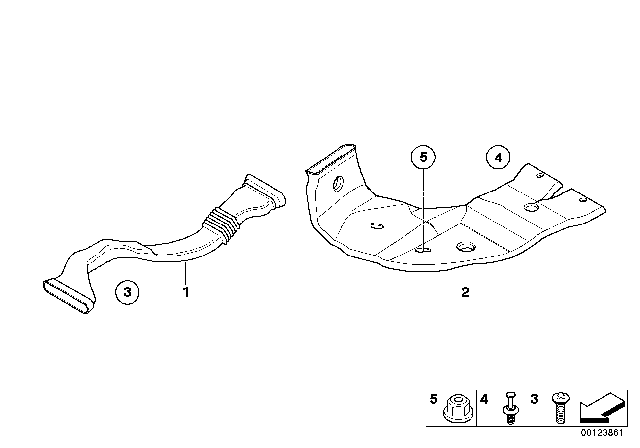 1999 BMW 740i Rear Heater Duct Diagram for 64228150437