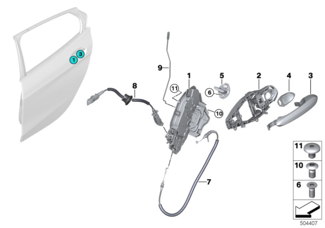 2020 BMW M235i xDrive Gran Coupe SYSTEM LOCK, REAR LEFT Diagram for 51227956145