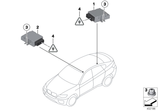 2011 BMW X6 Control Unit Diagram for 16147262145