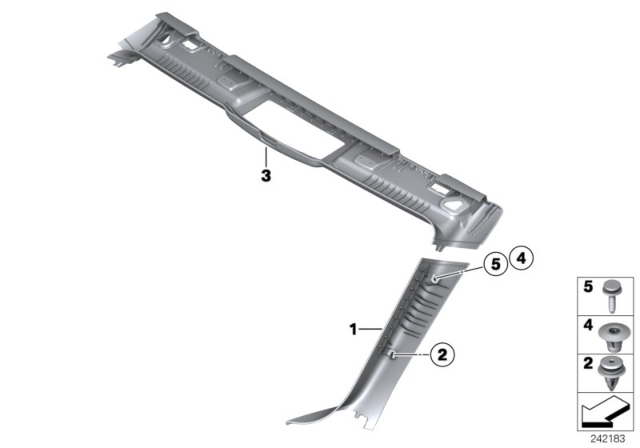 2017 BMW 650i Trim Panel, Cowl Panel Diagram