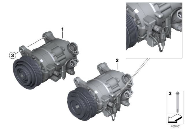 2014 BMW 320i Rp Air Conditioning Compressor Diagram